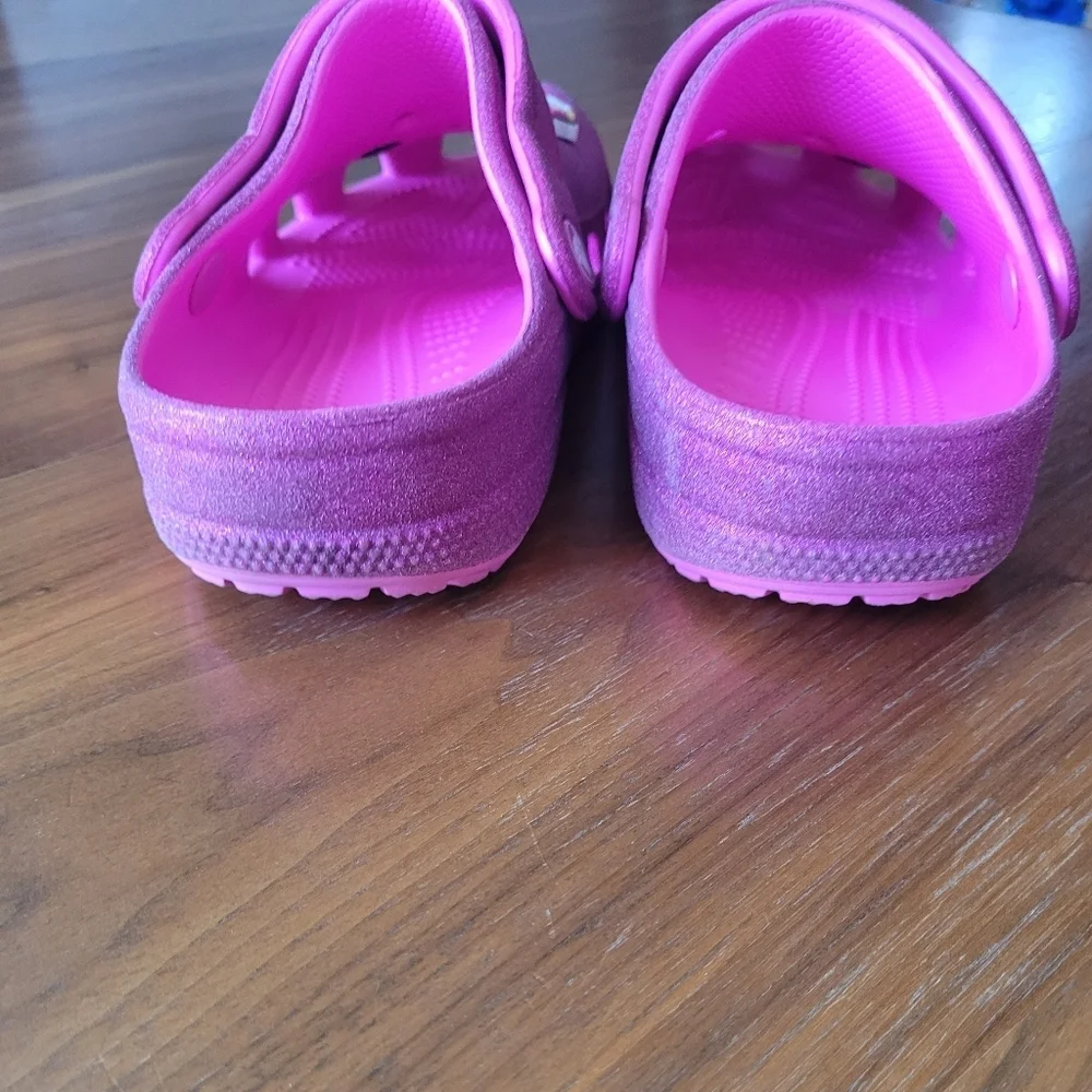 CROCS sparkly pink