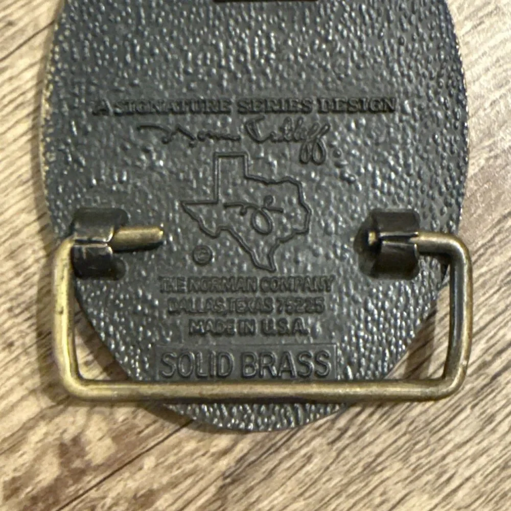 NRA National Rifle Association LIFE MEMBER 2nd Amendment NORMAN CO. Belt Buckle