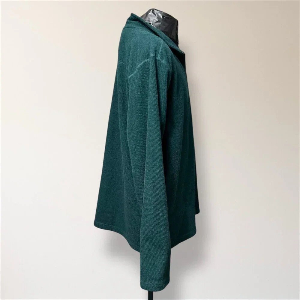 The North Face Men’s XXL Green Textured Cap Rock Fleece 1/4 Zip Pullover Outdoor