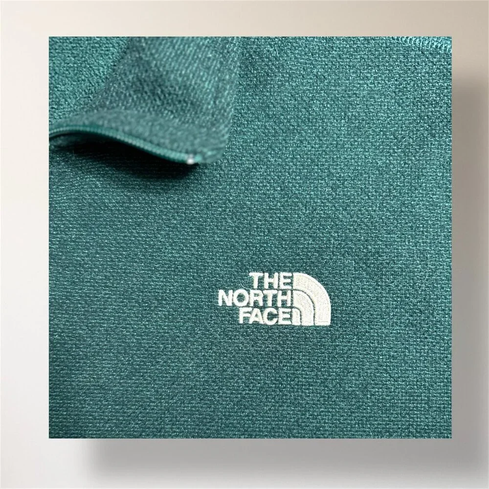 The North Face Men’s XXL Green Textured Cap Rock Fleece 1/4 Zip Pullover Outdoor