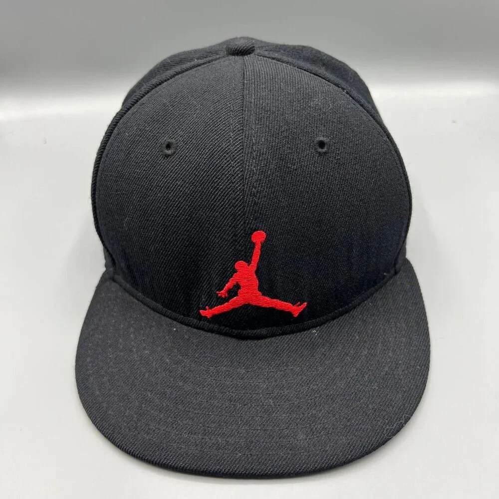Air Jordan True Hat‎ Men 7 1/2 Black Embroidered Logo Jumpman Fitted Cap