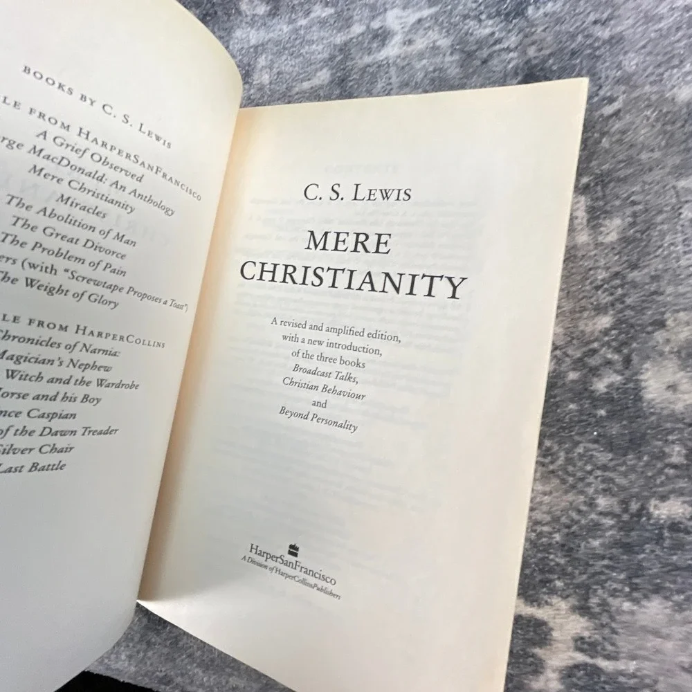 C.S. Lewis Mere Christianity Paperback 50th Anniversary Religion Theology