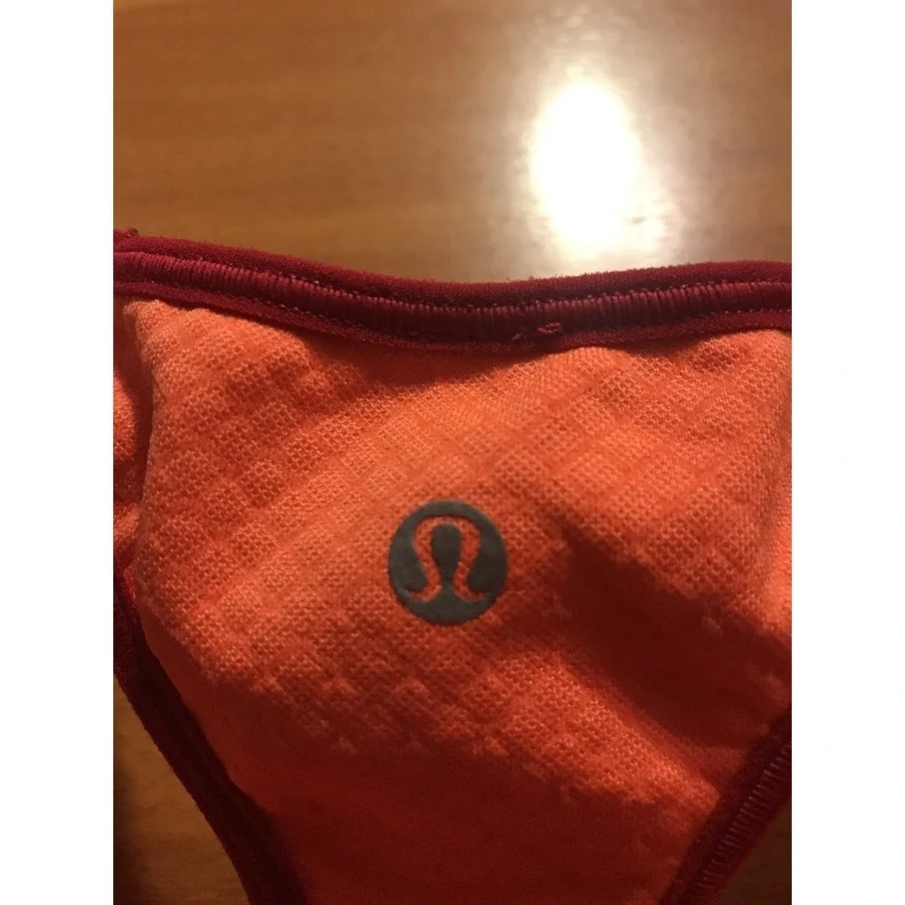Lululemon Sports Bra Racerback Orange Color
