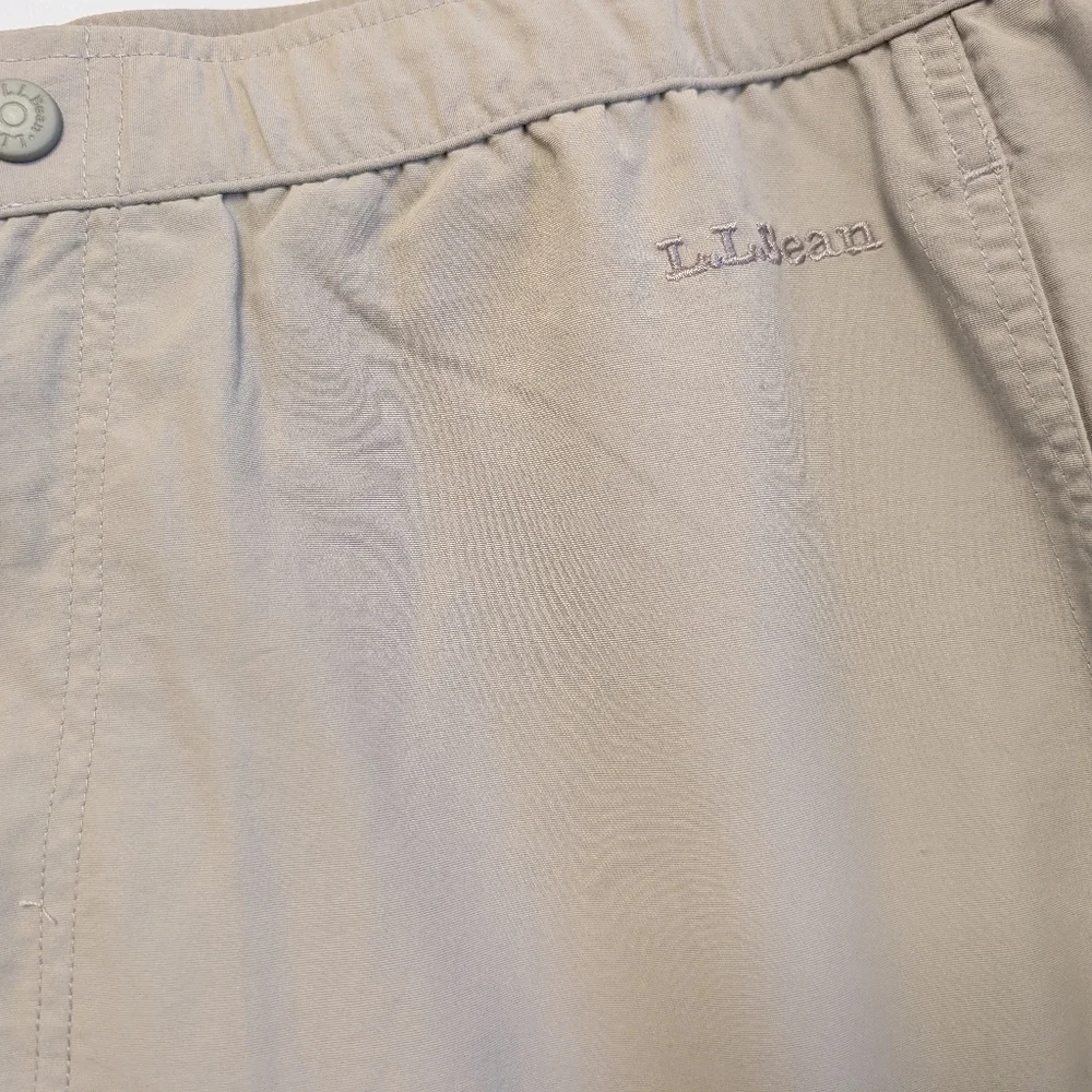 LLBEAN Tropicalwear Pants Nylon Lined UPF Stone Tan Tall Large New
