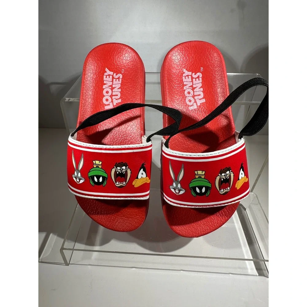 LooneyTunes Toddler Red Slides with Backstrap 27 (10.5)