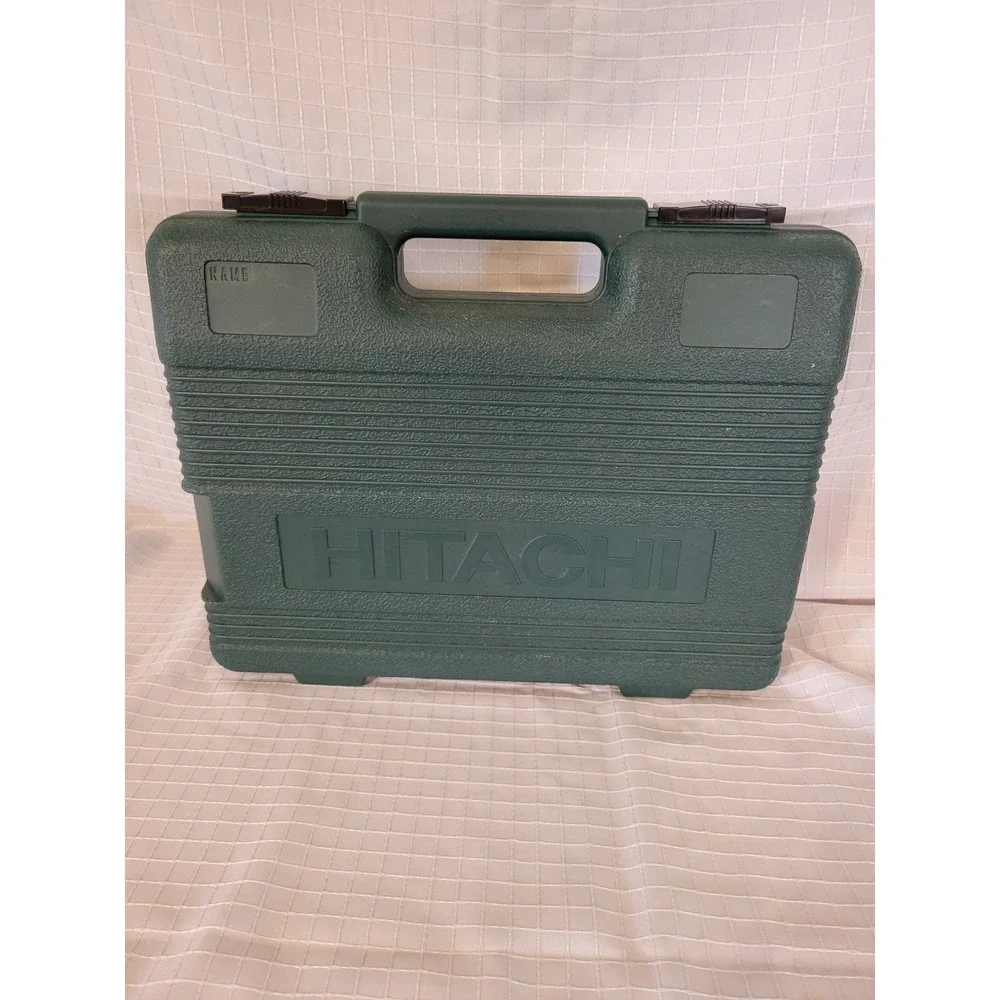 Hitachi Hard Plastic Tool Carrying Case Green Molded Storage Box with Handle