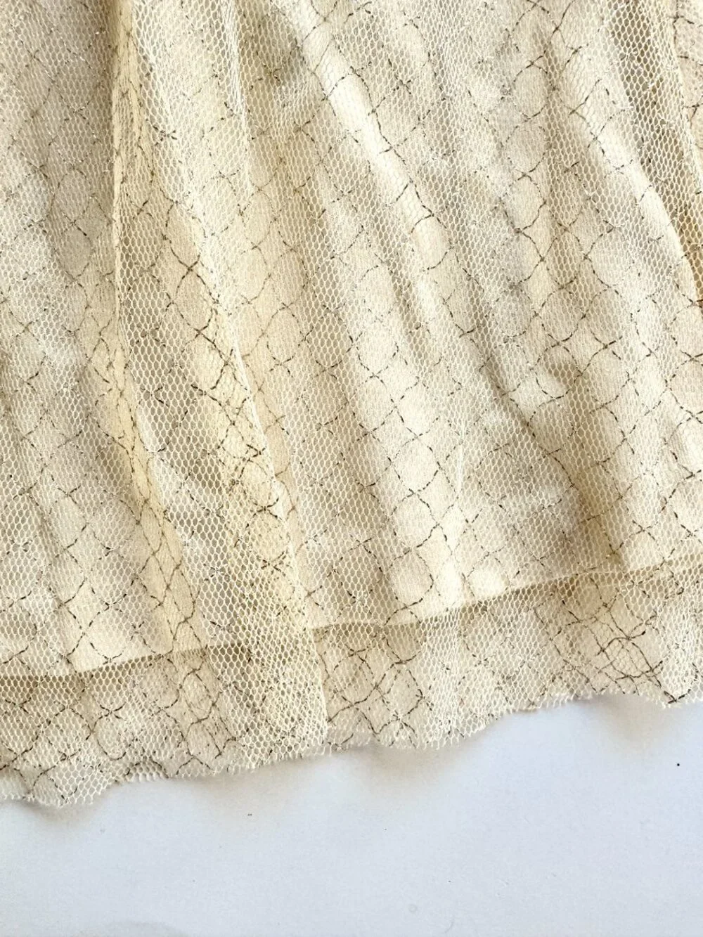 NWT Zara Girls Metallic Gold Mesh Swing Dress 3-4Y