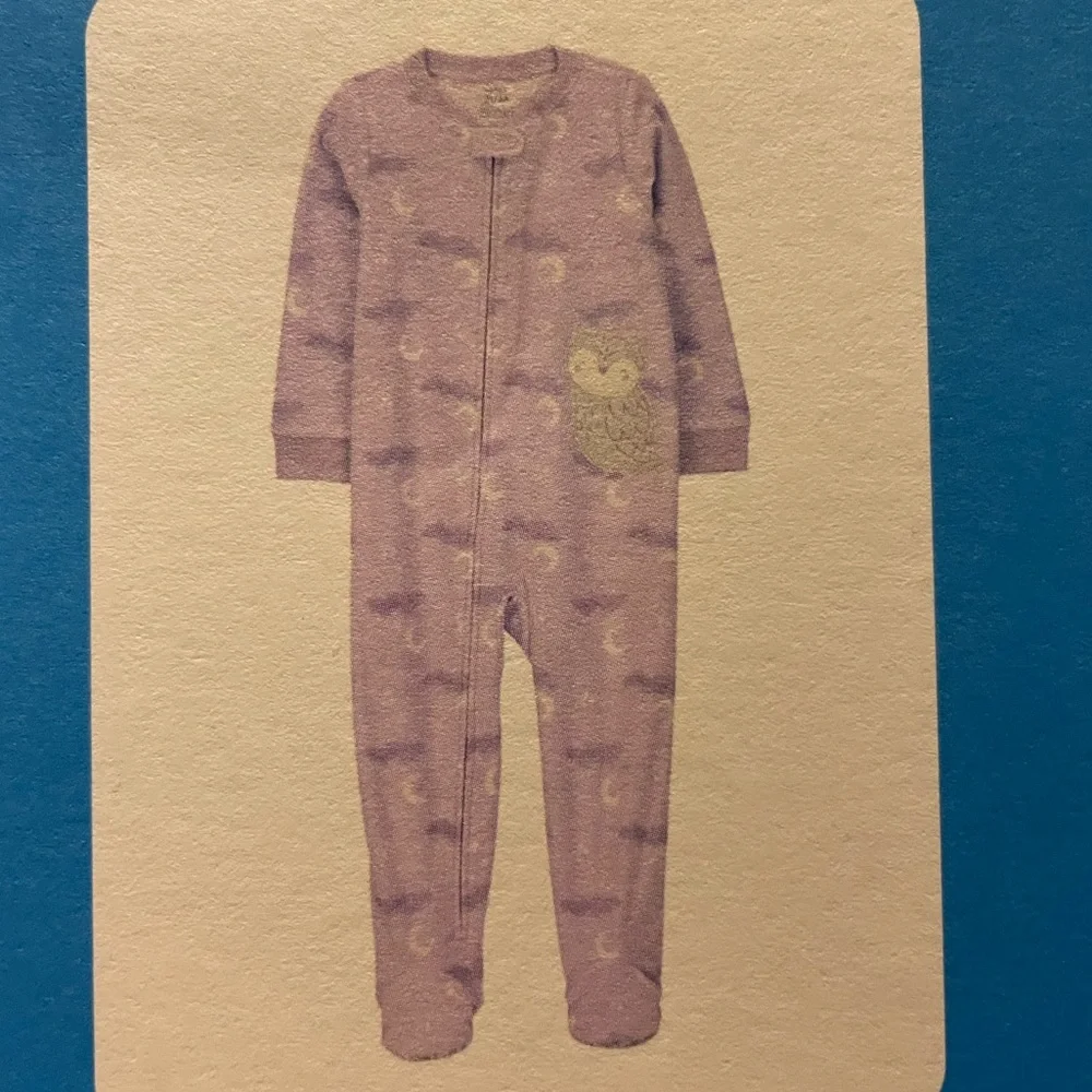 Carter’s Fleece Footed‎ Pajama 18M Purple Owl NWT Baby Sleeper