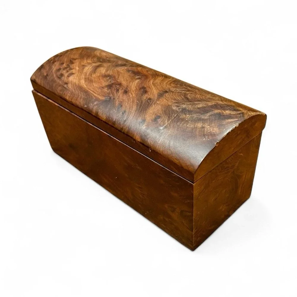 Michael Elkan Redwood Burl Wood Box Studio Art Signed Oregon‎ Jewelry Keepsake