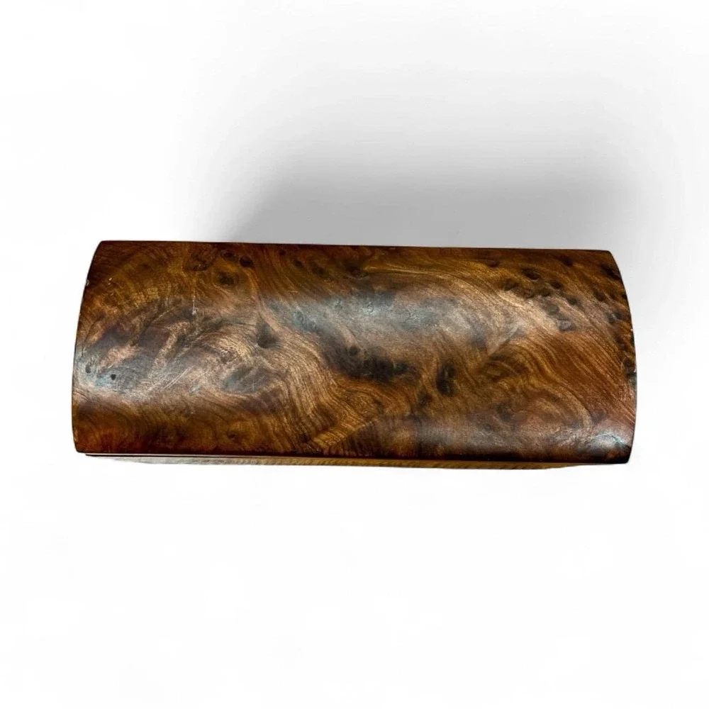 Michael Elkan Redwood Burl Wood Box Studio Art Signed Oregon‎ Jewelry Keepsake