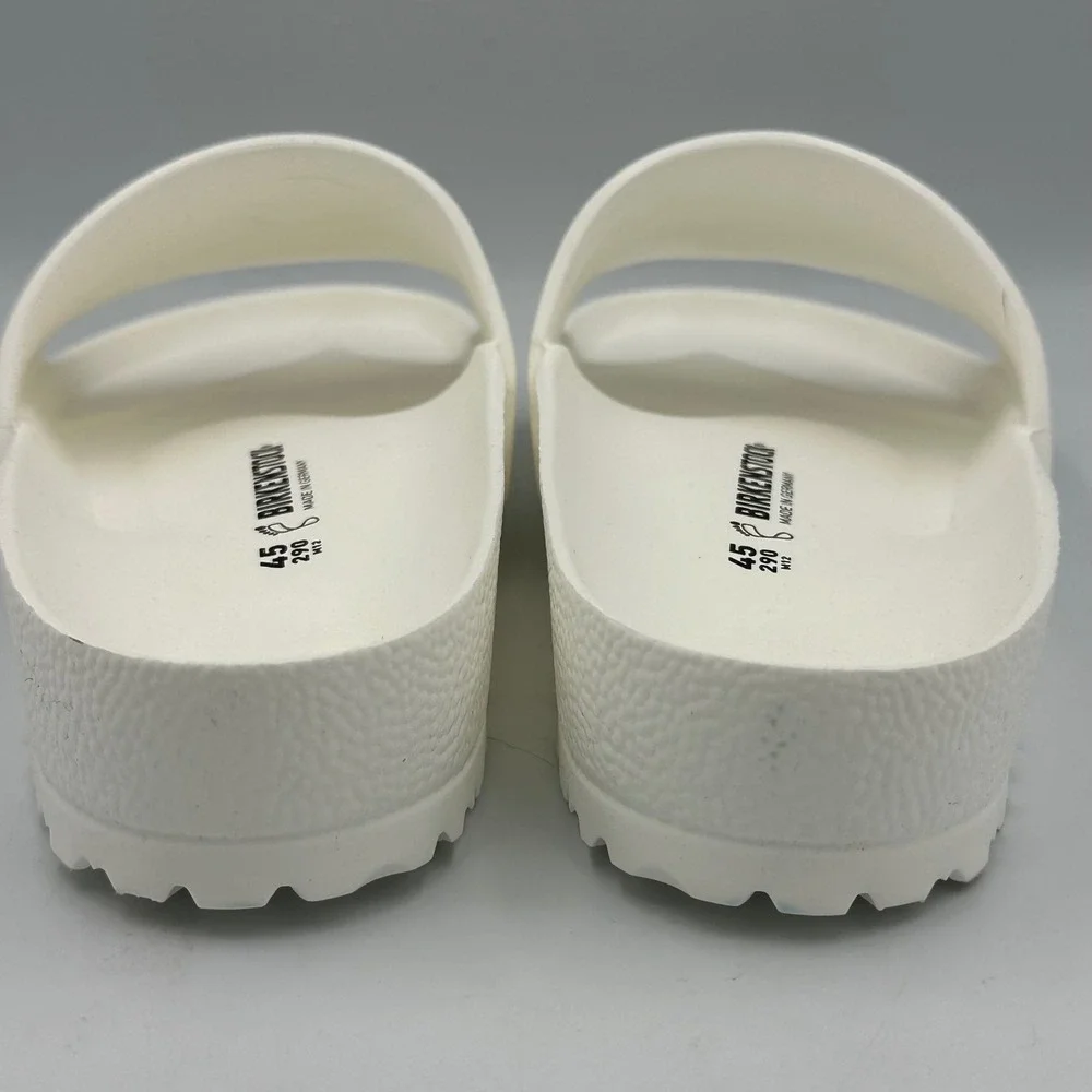 Birkenstock Barbados EVA‎ Slides Mens 12 White Beach Waterproof Sandals NEW READ