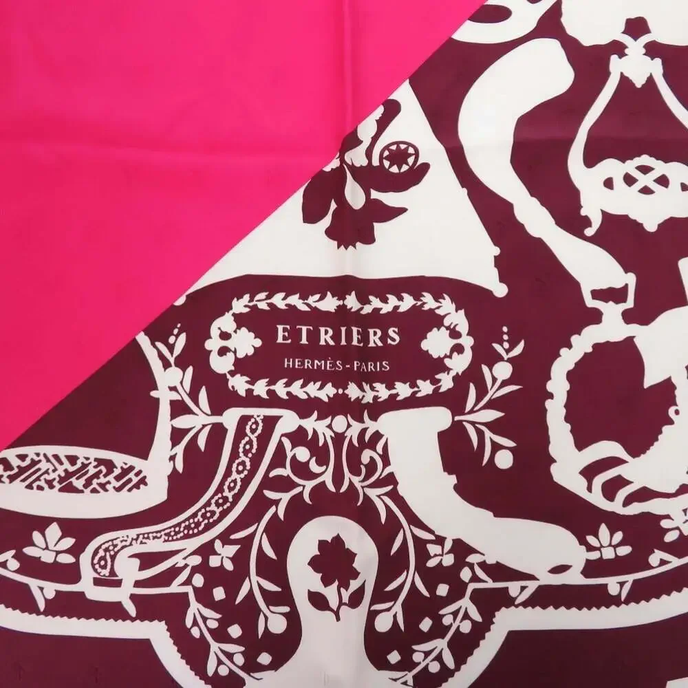 HERMES Pink Silk Scarf