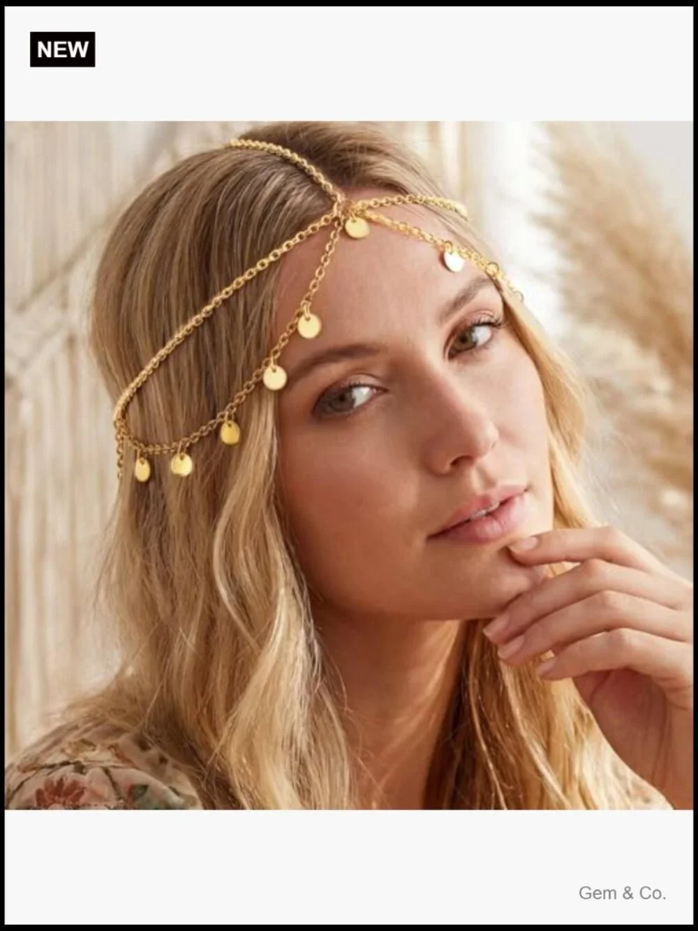 Women's Bohemian Layered Forehead Chain Festival Hair Accessories Headpiece