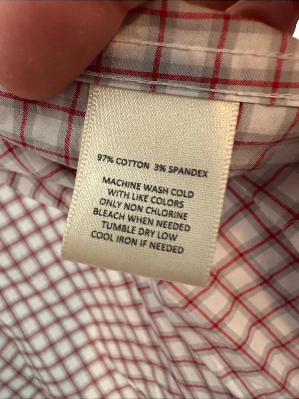 Men’s Large‎ Onward Reserve Classic Fit White, Red, and Gray Button Down Shirt