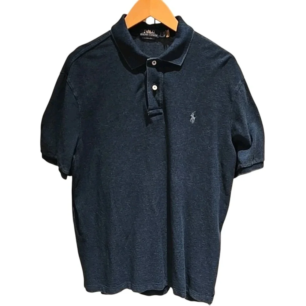 Polo Ralph Lauren Men's Polo Shirt Classic Fit Blue Jeans Large‎