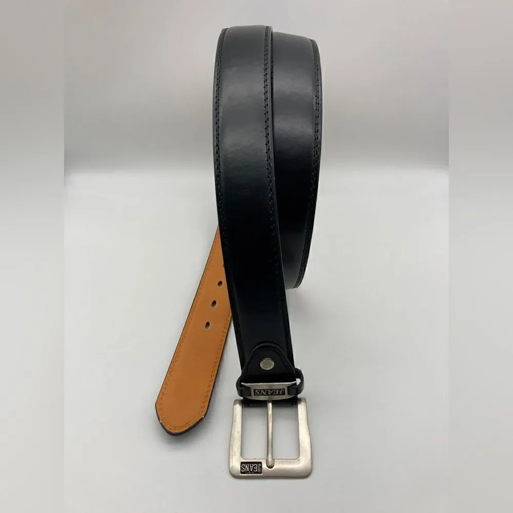 JEANS Men’s Genuine Leather Belt Black Color Size XXXL-50/29668