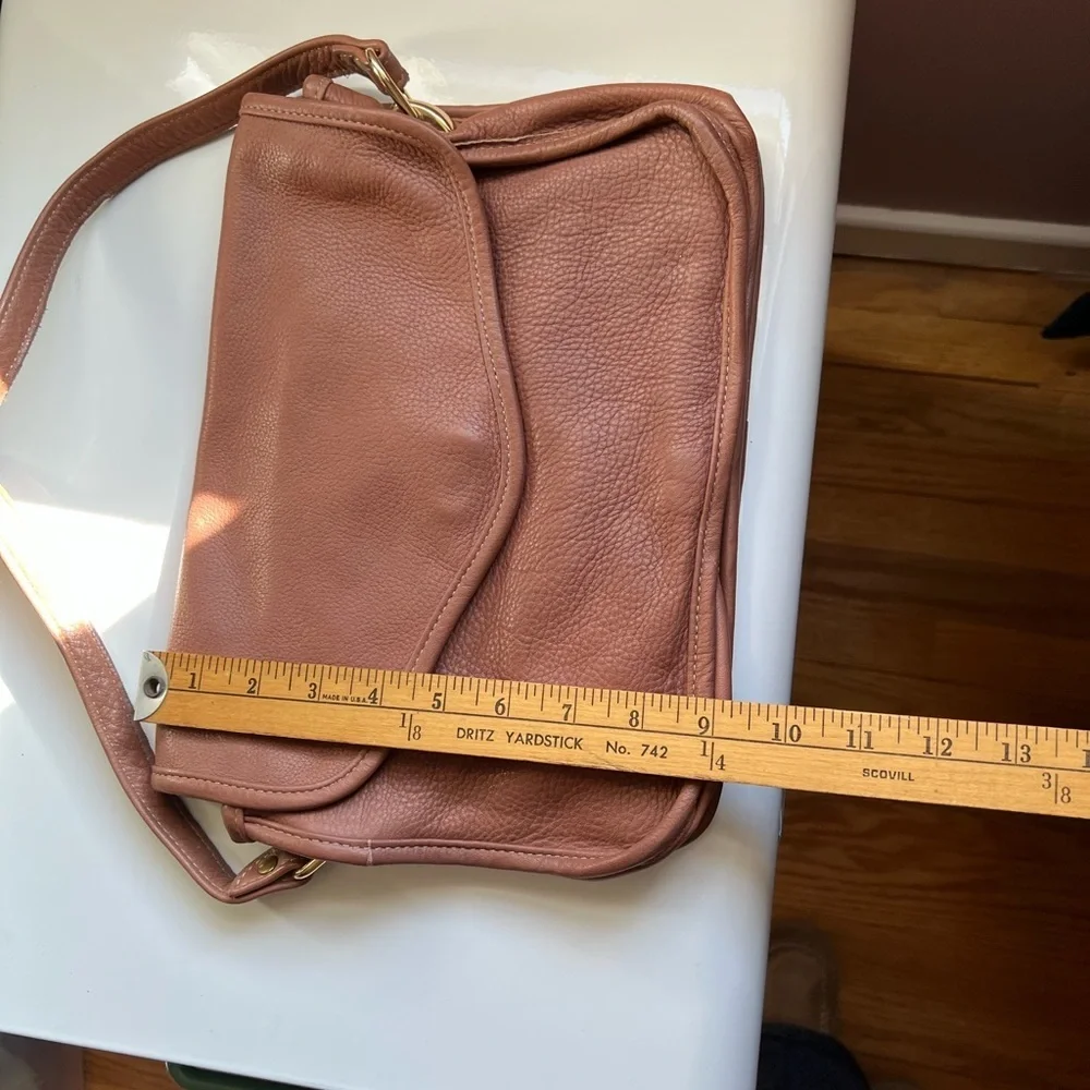 Vintage Letisse‎ Brown Leather Crossbody Flap Bag