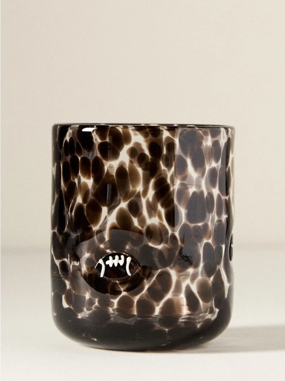 Anthropologie Sports Icon Juice Glass Football- Black , New in Box