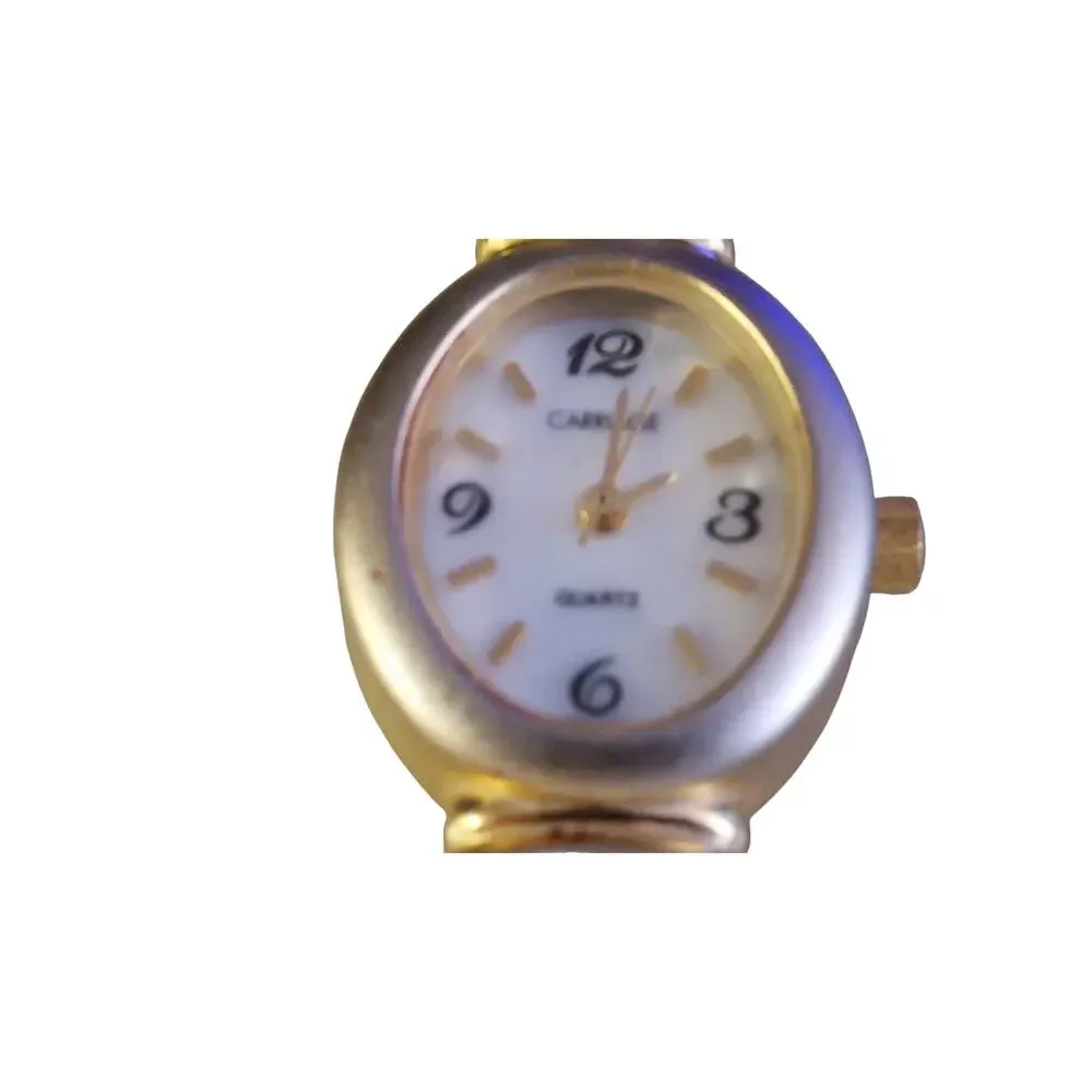 Timex Carriage Women's two-tone, MOP dial, quartz watch‎ Vintage New Battery