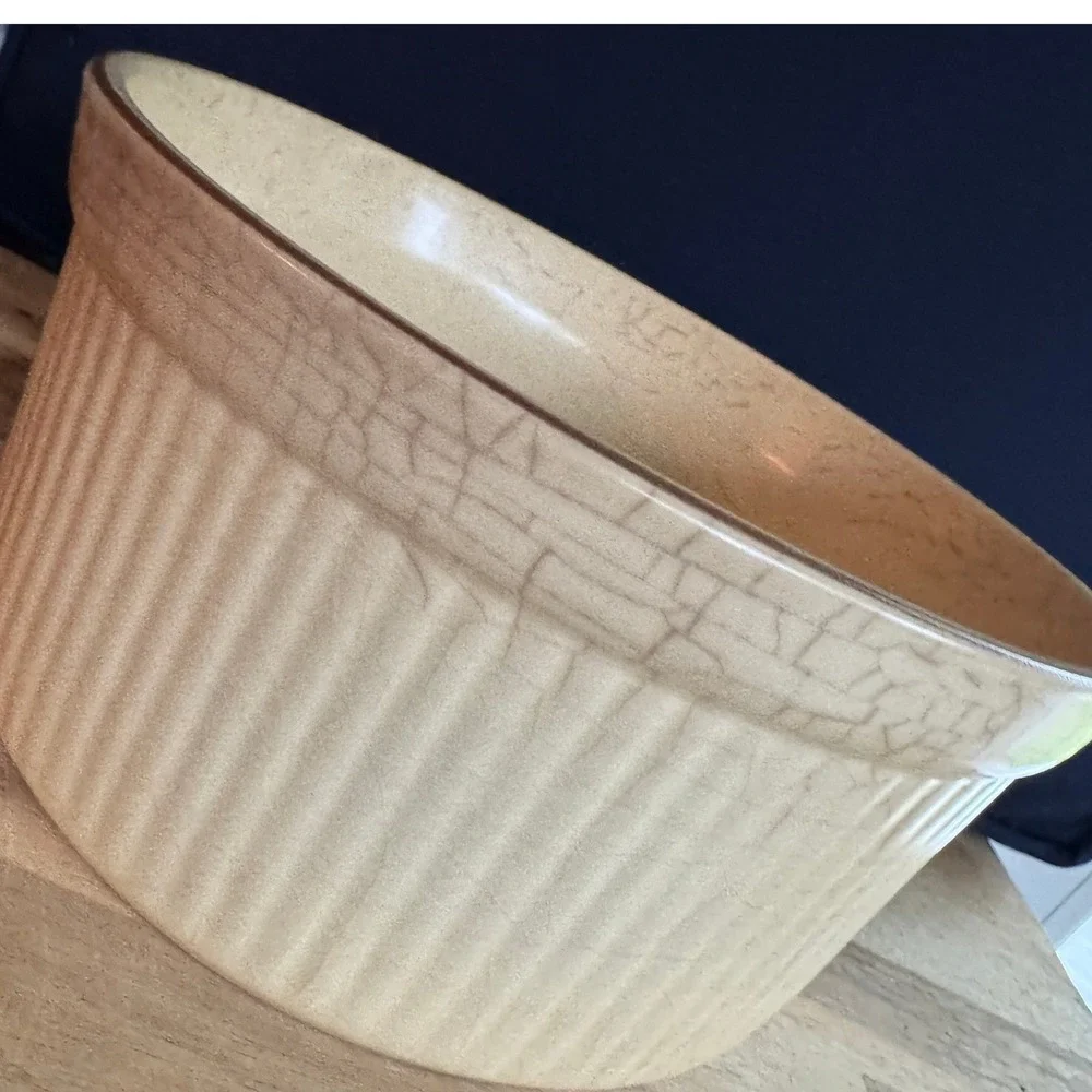 Pfaltzgraff Village 408 Vintage 2 Quart‎ Ribbed Round Casserole Serving Bowl USA