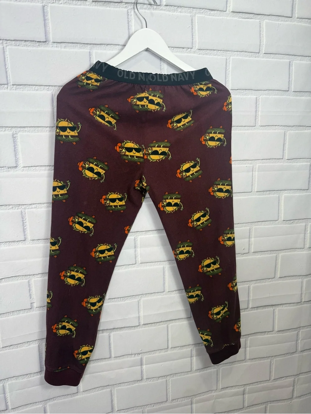 Old Navy Boys Taco Print Pajama Jogger Pants Size XL (14-16) Soft Sleepwear