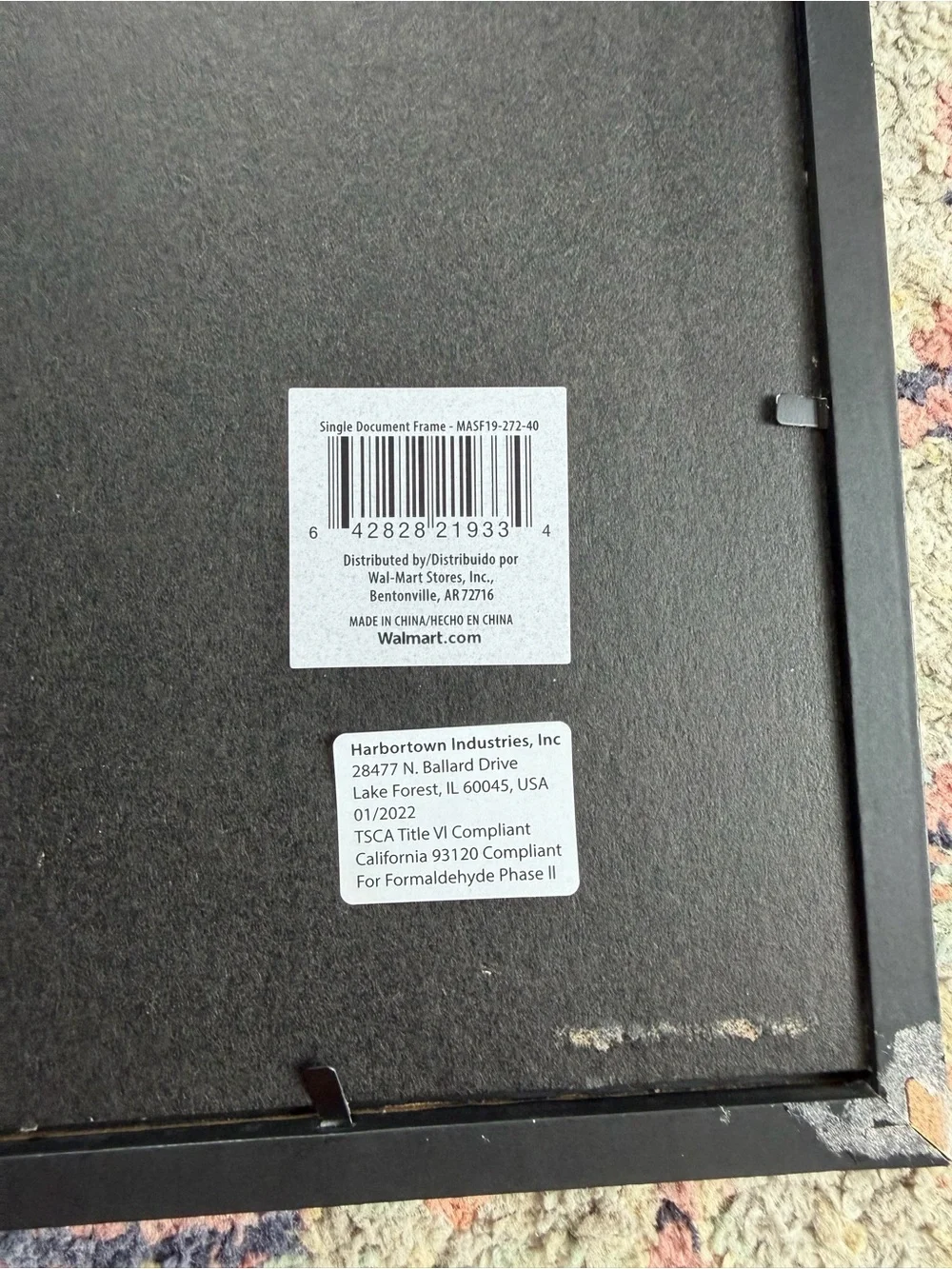 Walmart black document