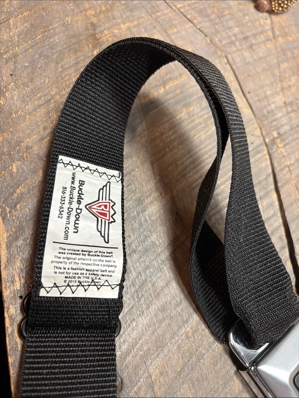 Buckle Down Ford Mustang Black Seat Belt with featuring Mustang Horse Emblem