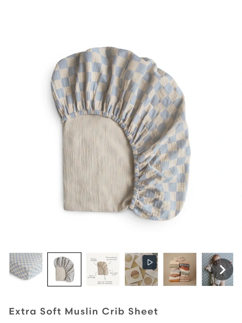 Brand new mushie crib sheets