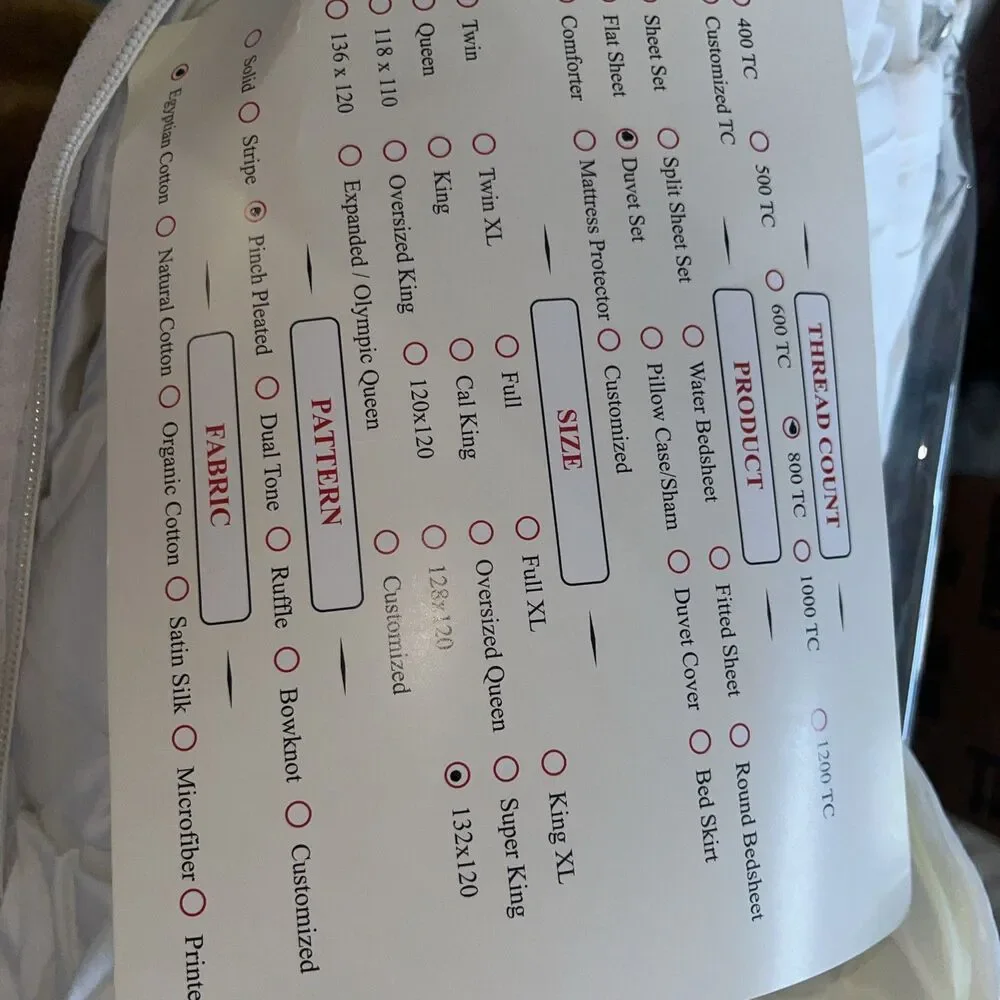 Unbranded comforter white ties
