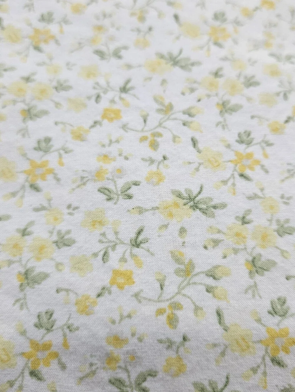 Laura Ashley Evie Yellow Floral FULL Flat & Fitted Sheets Percale 100% Cotton