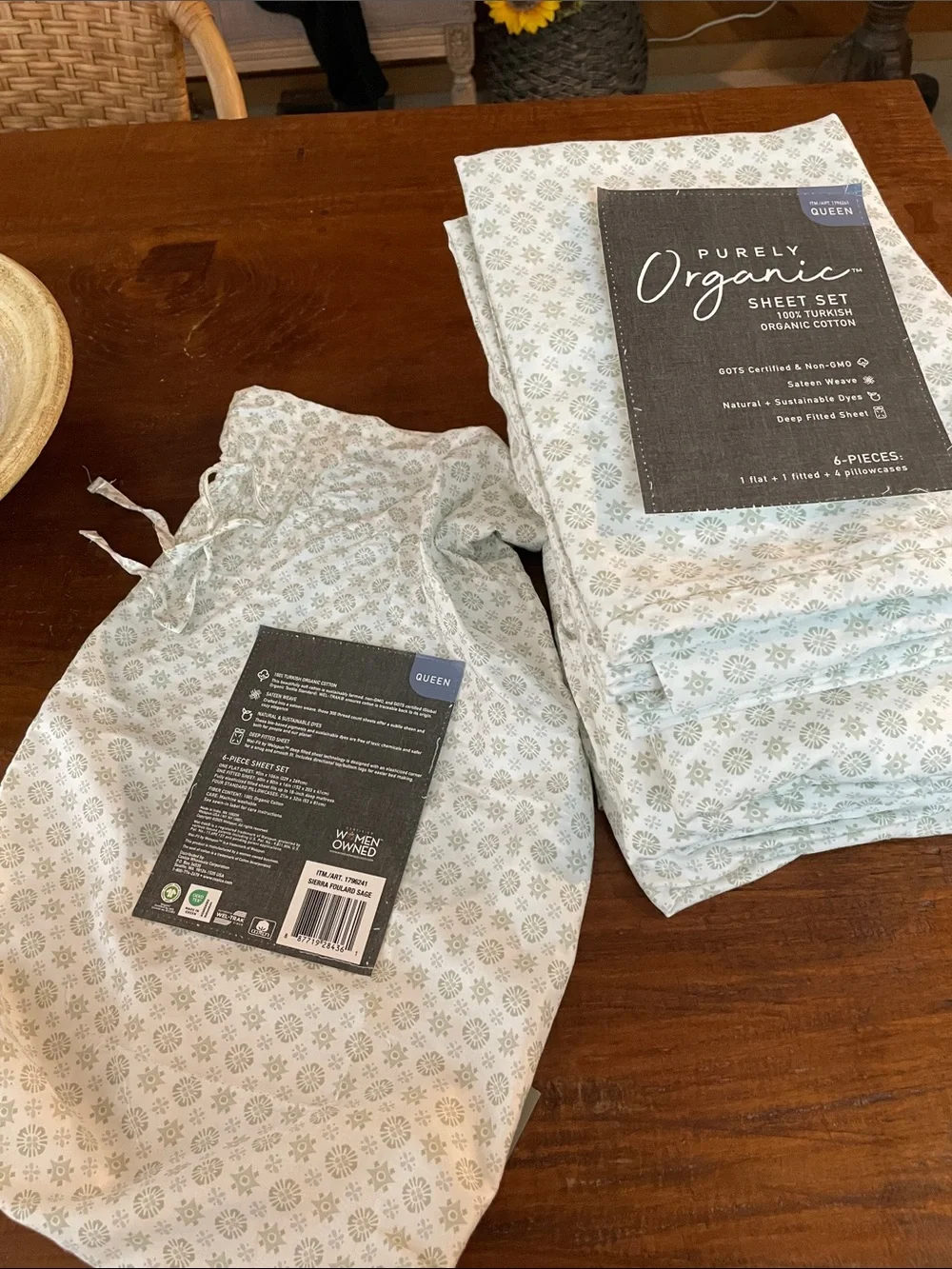 Purely Organic pattern sateen plus