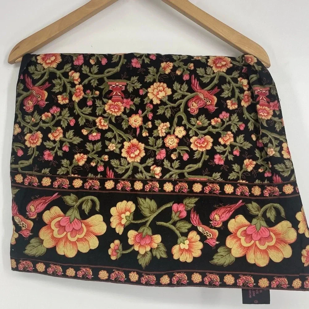 2 vintage April Cornell black pillowcases standard size