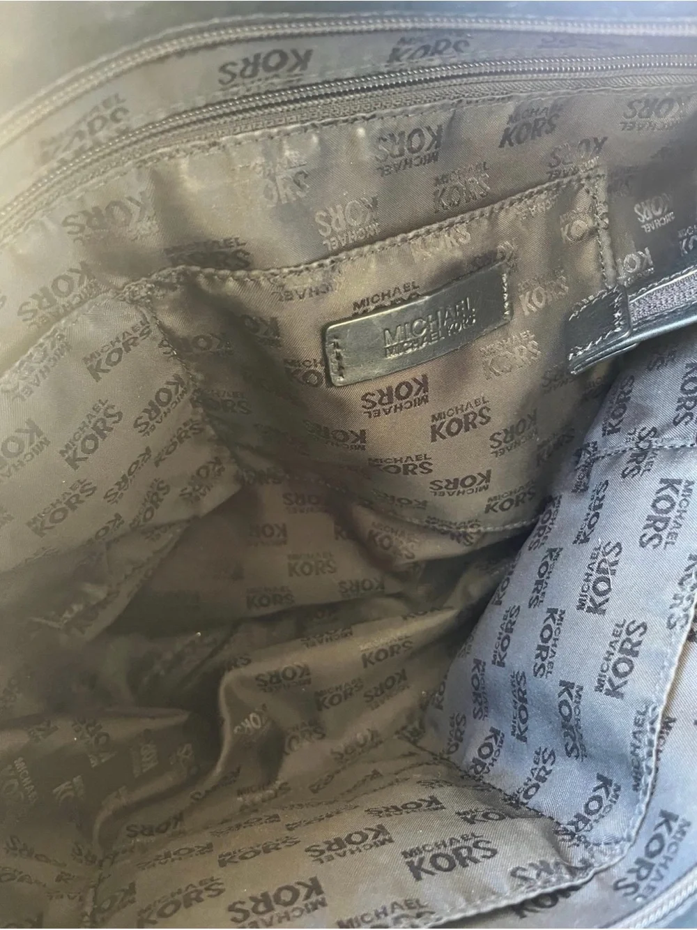 Vintage Y2K Michael Kors Monogram Jacquard Hobo Tassel Black Bag