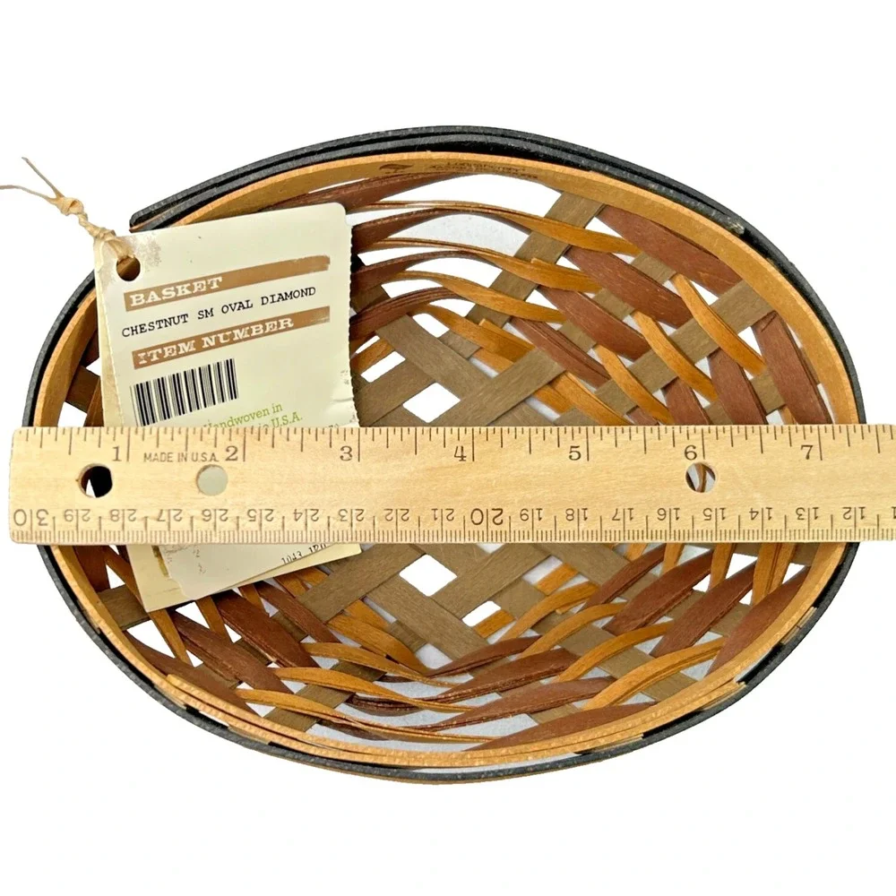 Longaberger CHESTNUT SMALL OVAL DIAMOND Basket 2009‎ Liner Protector Tags