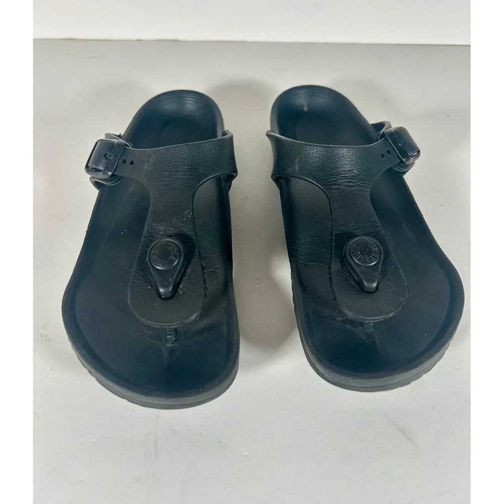Birkenstock Gizeh EVA Black Thong Sandals Kids Size US 2 EU 33 Waterproof