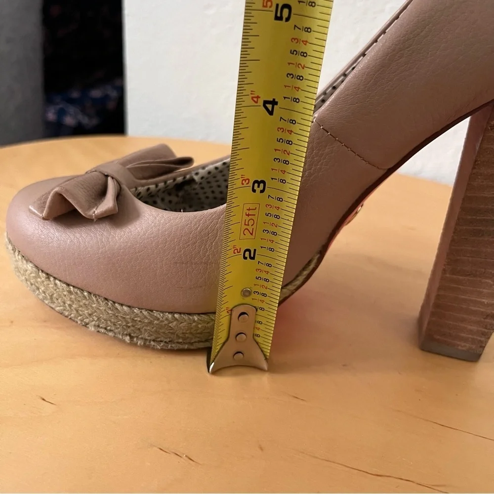 Betsey Johnson Platform Maggi Pump in Blush Nude Espadrille Size 10
