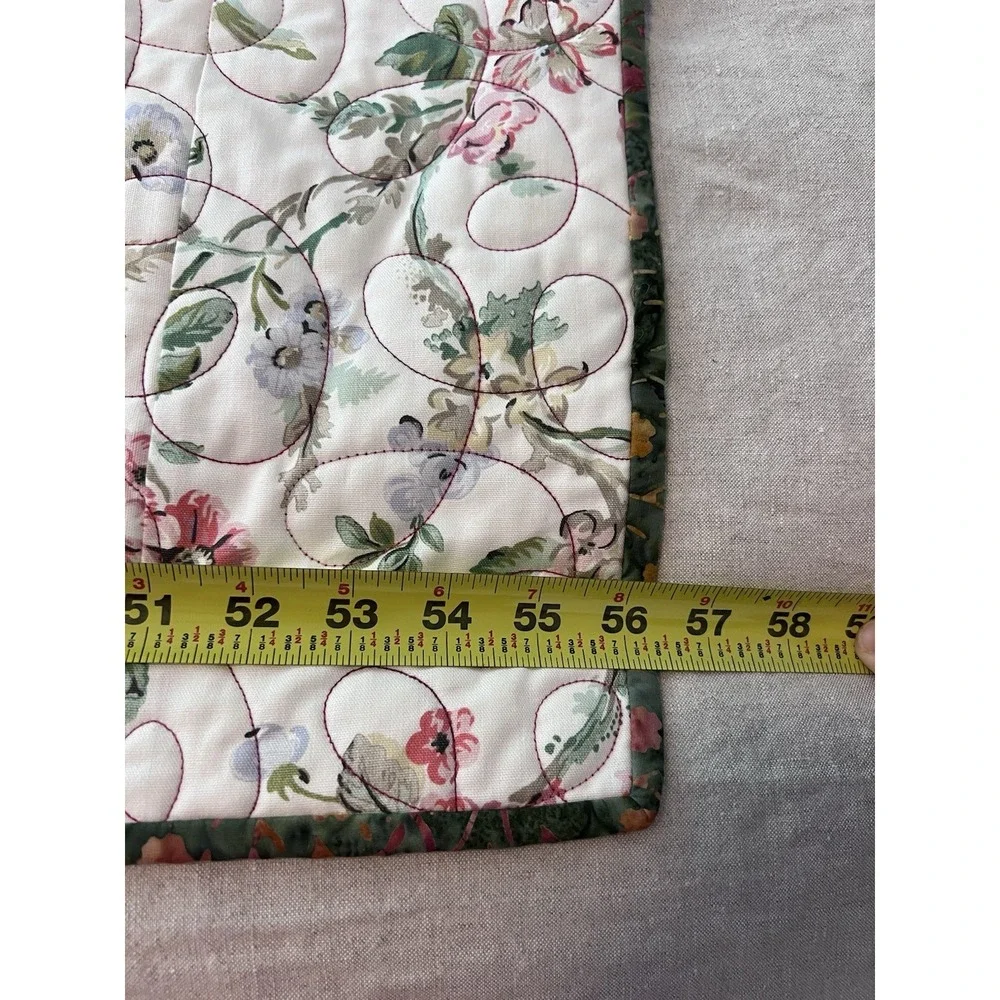 Vintage Patchwork Handmade Floral Lap Throw Quilt 56 X 66 Personalized Jenny EUC