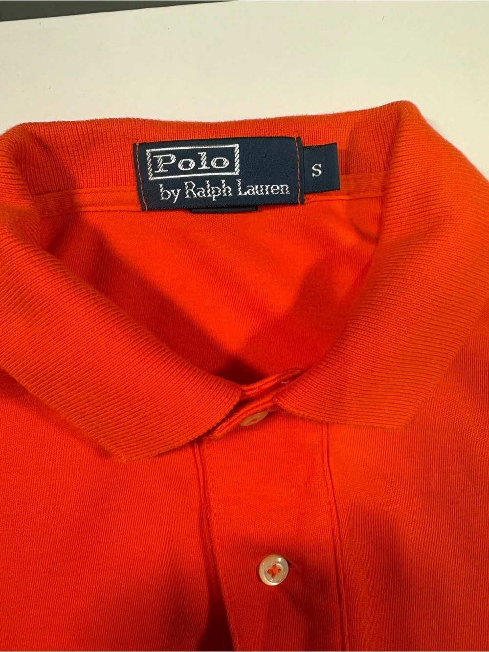 Ralph Lauren Polo Orange Polo with Green Pony Embroidery