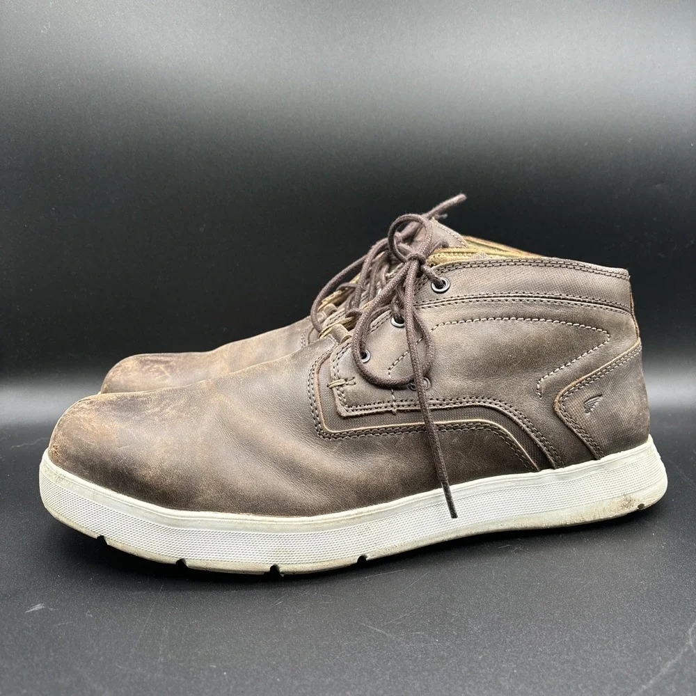 Red Wing Shoes Cross Lite 6719 Men's 10 D Chukka Boot Brown Safety Aluminum Toe