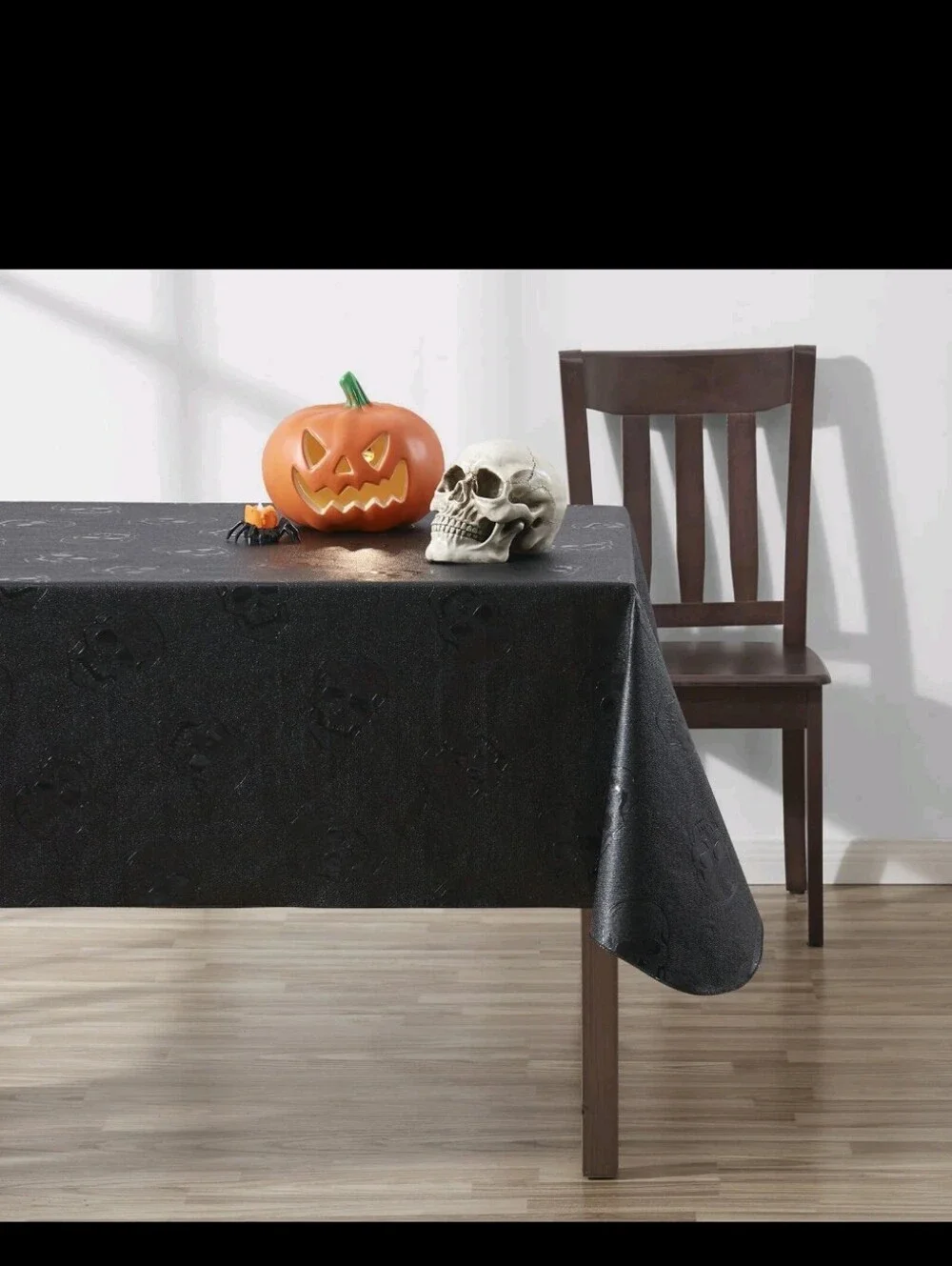 Way To Celebrate Halloween Spooky Skull Peva Tablecloth, Gothic Décor 60