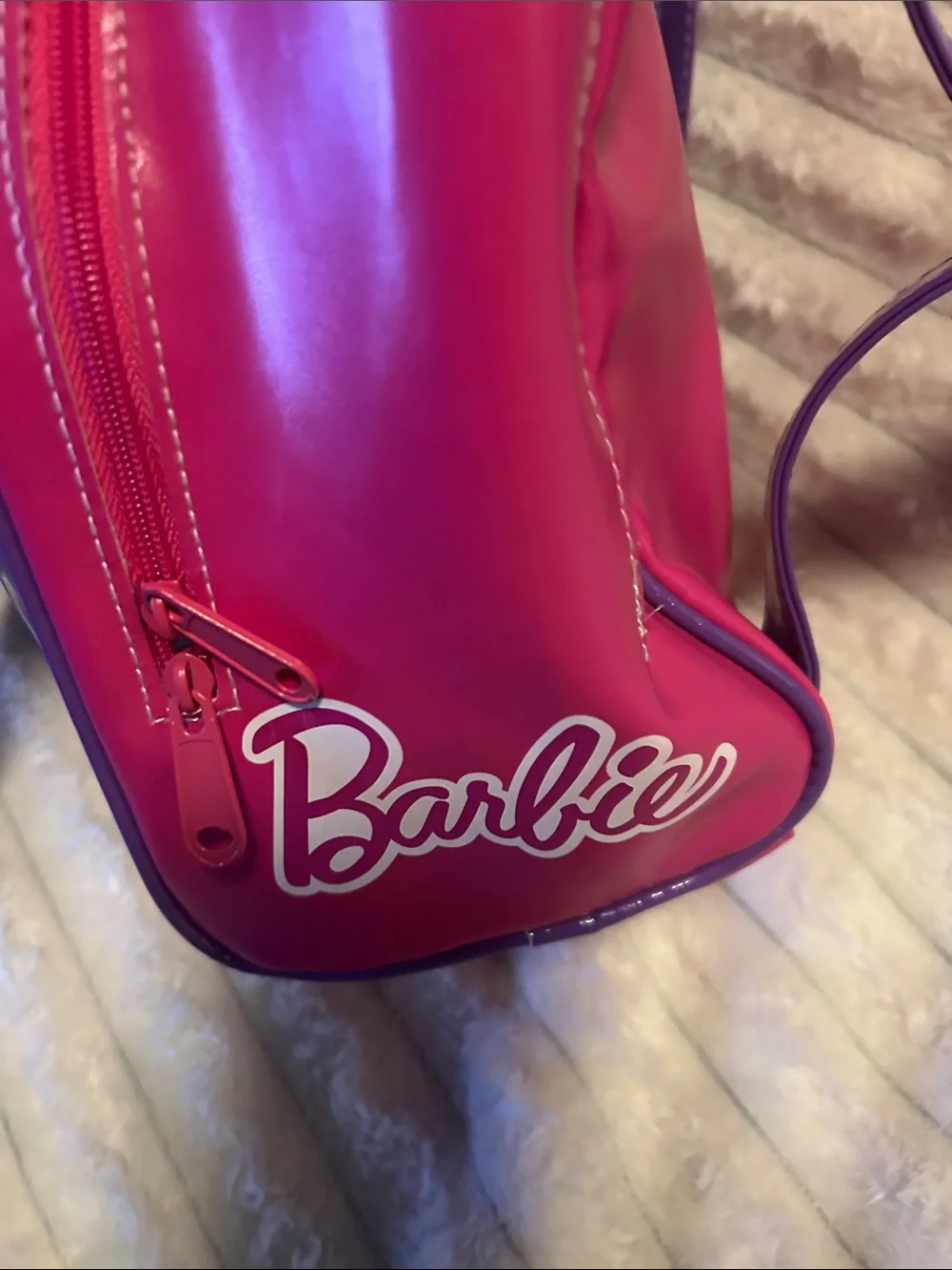 Barbie Pink & Purple Cat Graphic Kids Backpack