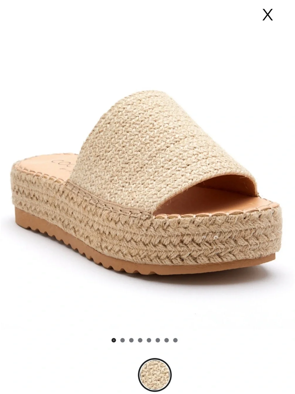 Coconuts by Matisse Beige Platform Espadrille Slide