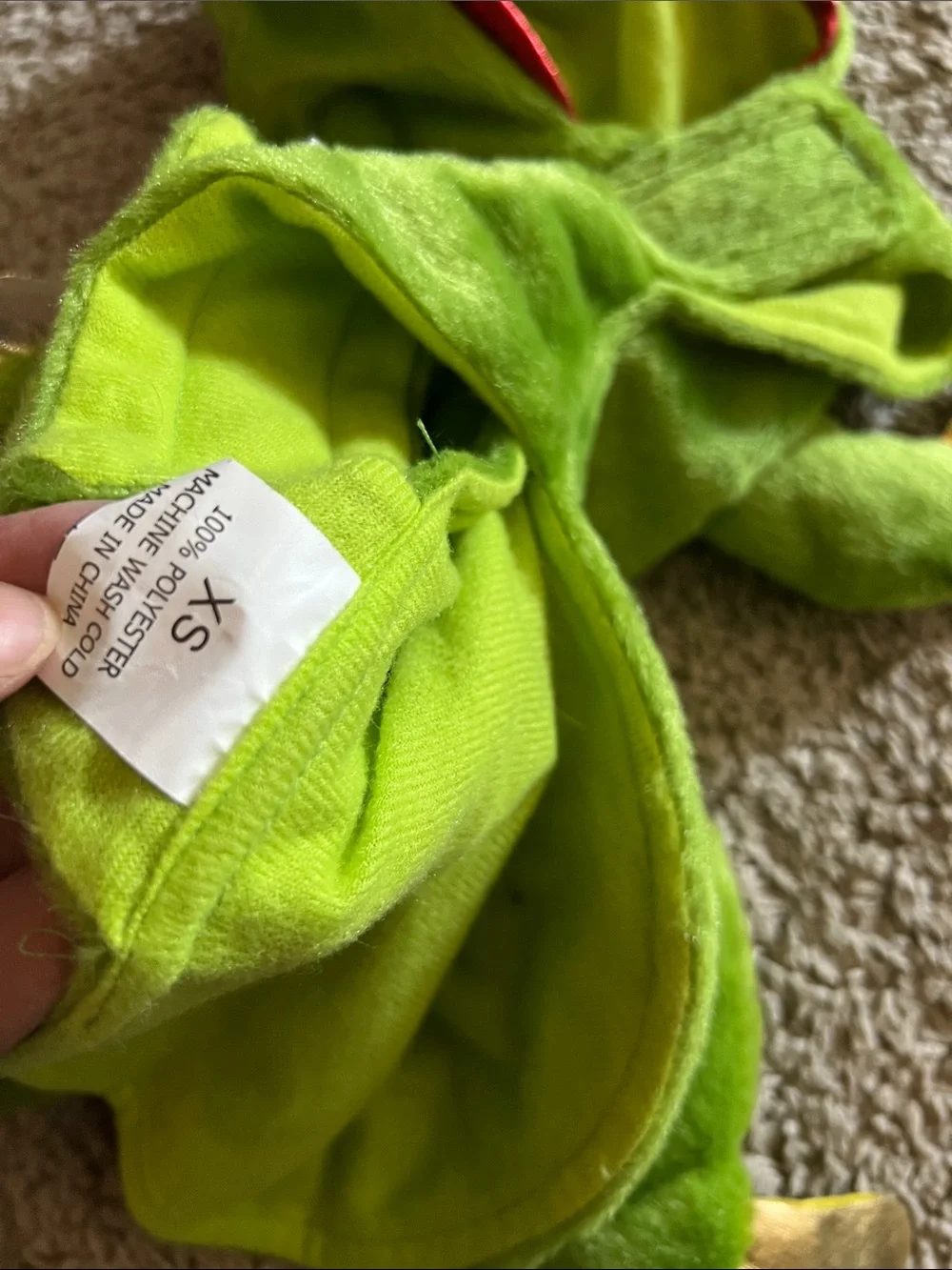 Plush Green Frog dog  Costume with Gold Accents bundle & save