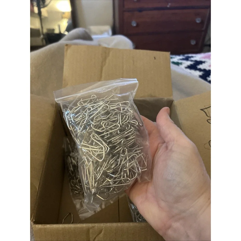400+ Pcs Metal Curtain Hooks S Shaped Drapery Pins Stainless Steel Curtain Clips