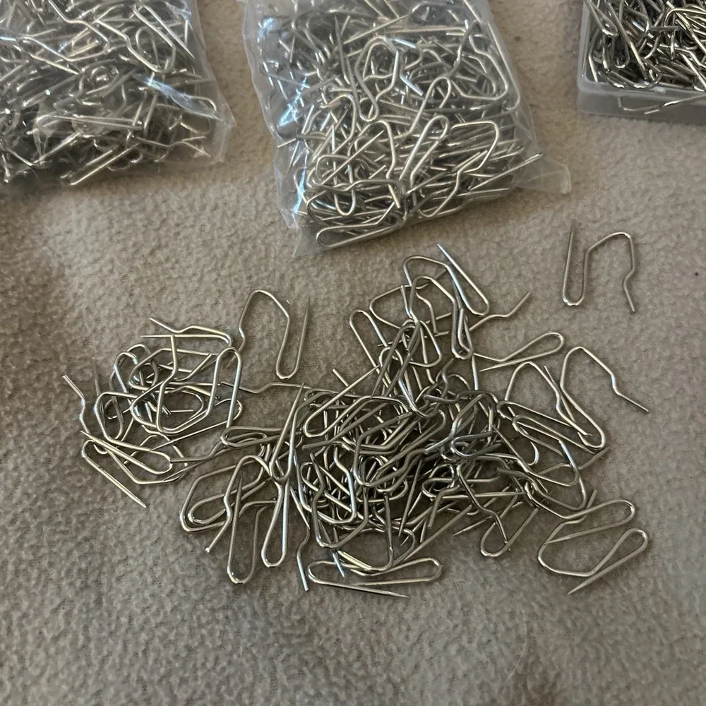 400+ Pcs Metal Curtain Hooks S Shaped Drapery Pins Stainless Steel Curtain Clips