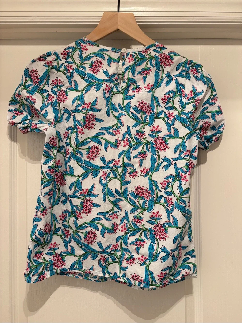 Women’s J.Crew floral puff sleeve blouse size XXS