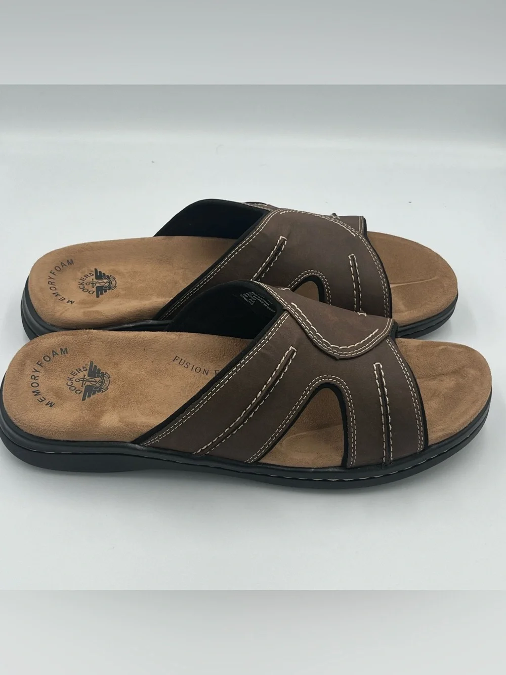Dockers Sunland Slide Sandals Size Men’s 12W Rust (Dark Brown)