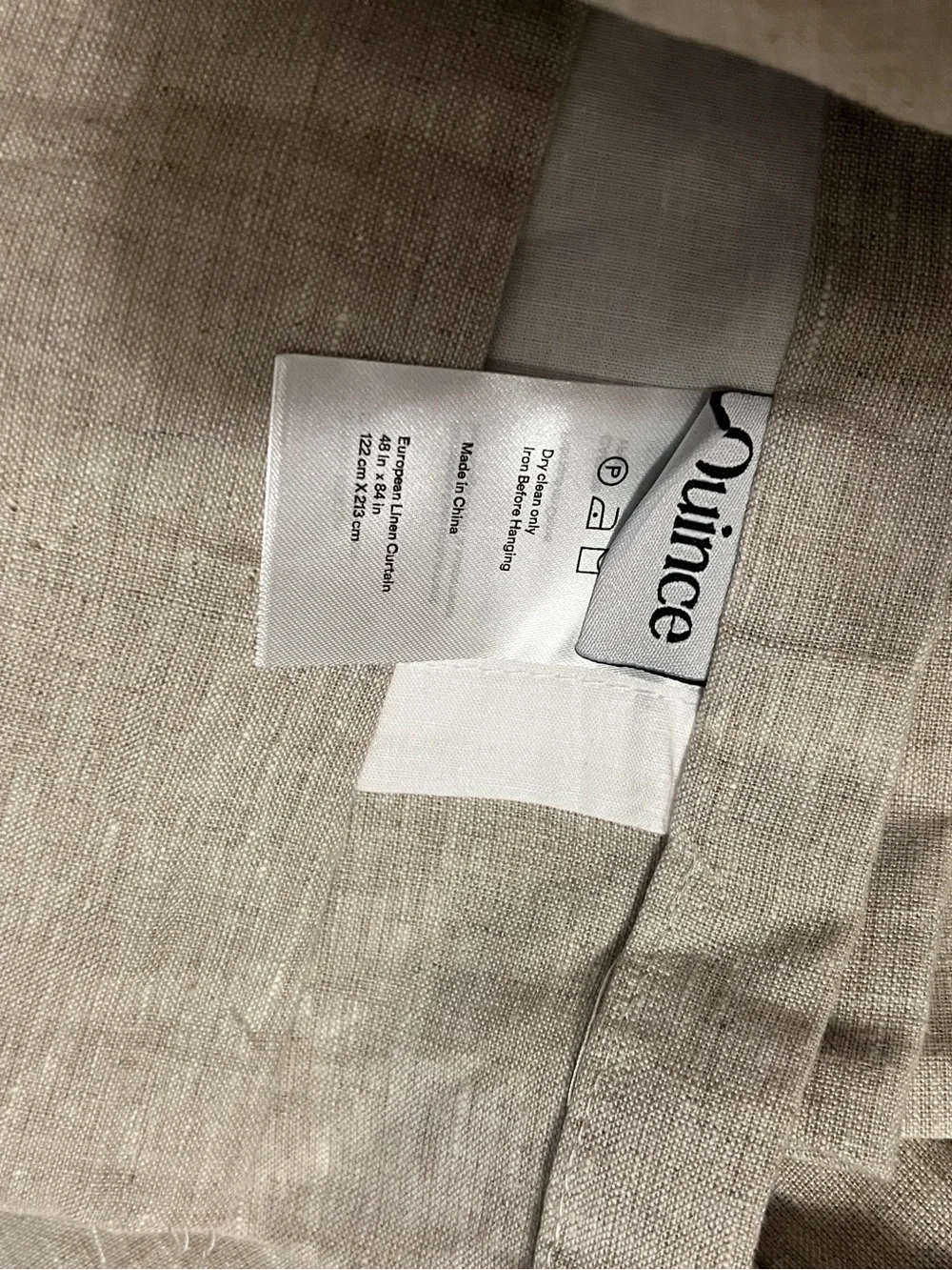 Quince European Linen Curtain Panels with Grommets Set of 2 in Flax