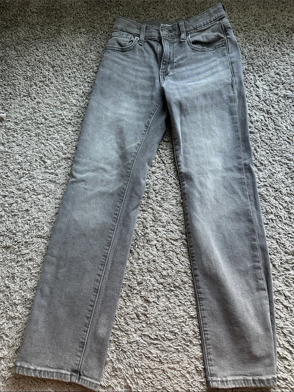 Old Navy Kids Gray Straight-Leg Jeans