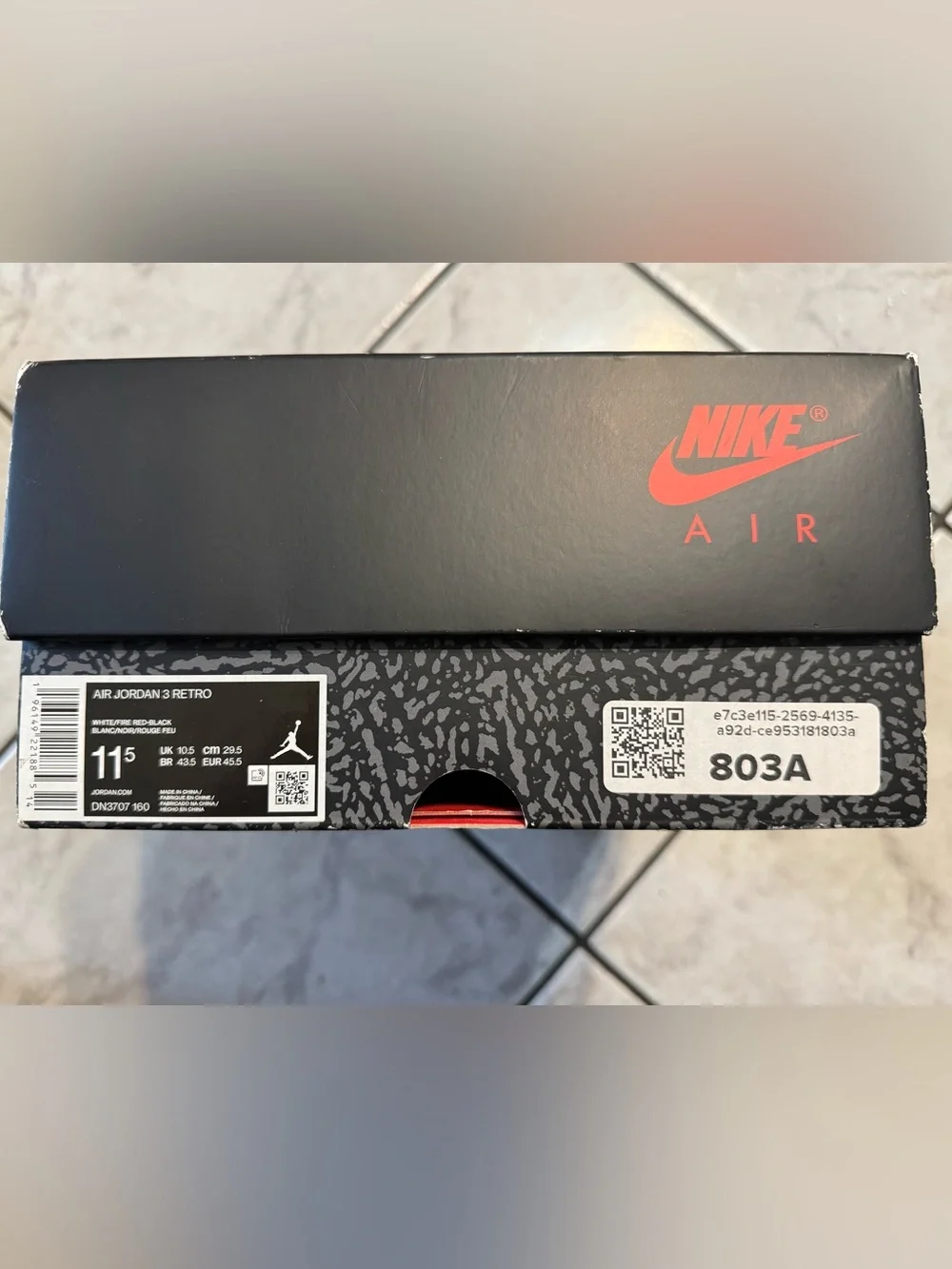 Jordan Retro 3’s White, Red and Gray Retro Basketball Sneakers